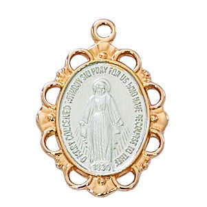 Rose Gold and Sterling Silver Miraculous Medal