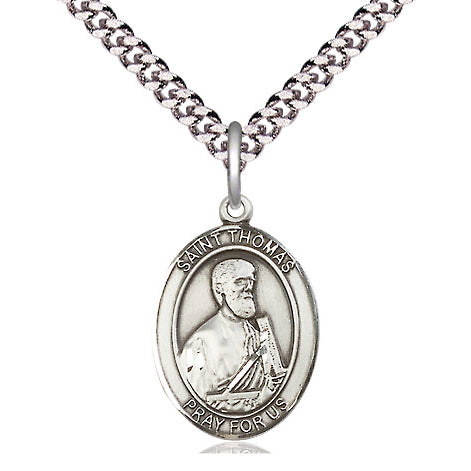 St. Thomas the Apostle Sterling Silver Oval Medal