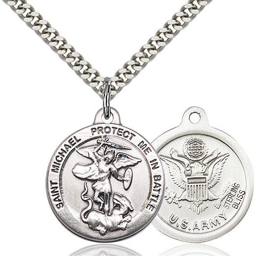 St. Michael Army Sterling Silver Medal