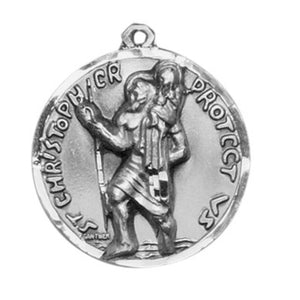 St. Christopher Sterling Silver Medal Round