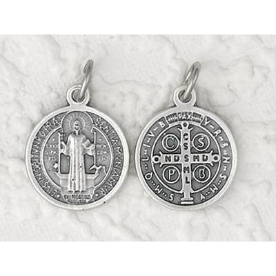 Large Silver St. Benedict Necklace
