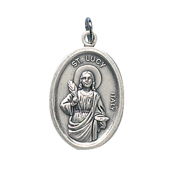 St. Lucy Oxidized Medal