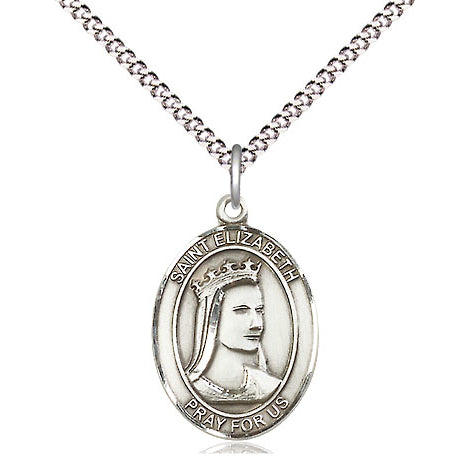 St. Elizabeth of Hungary Sterling Silver Oval Medal