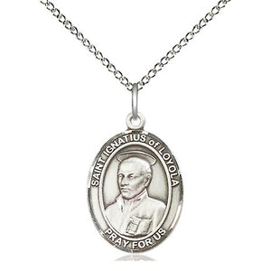 St. Ignatius of Loyola Sterling Silver Oval Medal