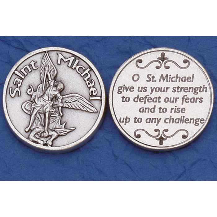 Pewter Traveler's Prayer Pocket Token And Prayer - Made In USA