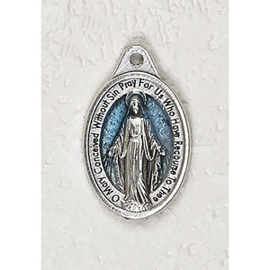 Light Blue Enamel Miraculous Medal