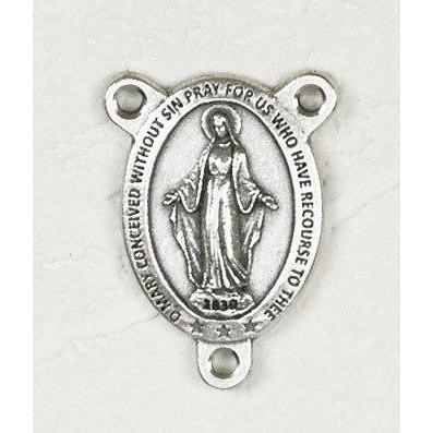 Silver Miraculous Medal Rosary Center