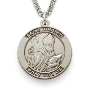 St. Timothy Sterling Silver Medal