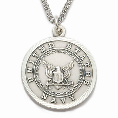 St. Michael Sterling Silver Navy Medal