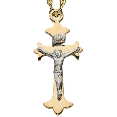 Budded End Gold Filled Crucifix