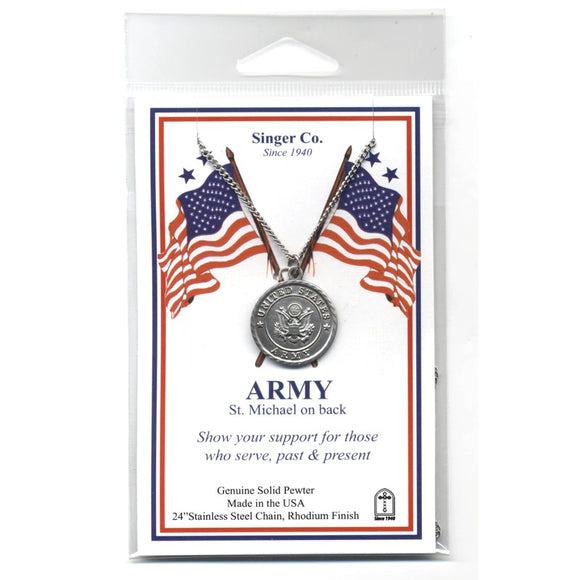 St. Michael Pewter Army Medal