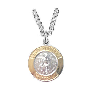 Small 2-Tone Saint Peregrine Medal
