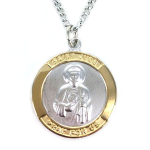 Large 2-Tone Saint Jude Medal