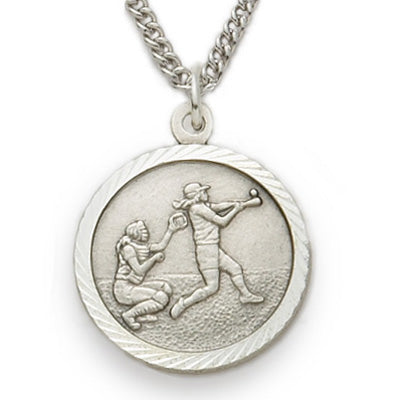 St. Christopher Softball Sterling Silver Medal
