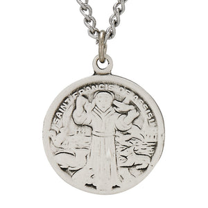 Sterling Silver St. Francis of Assisi Medal