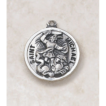 St. Michael Sterling Silver Medal Round