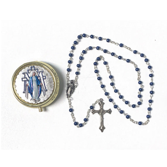 Our Lady of Grace Rosary with Case