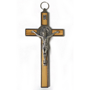 8" Olivewood St. Benedict Crucifix