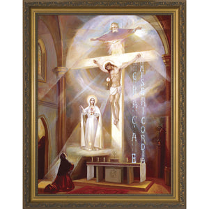 Last Vision of Fatima Print in Gold Frame