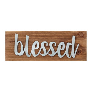 Blessed Wood Tabletop Plaque