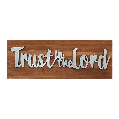 Trust in the Lord Wood Tabletop Plaque