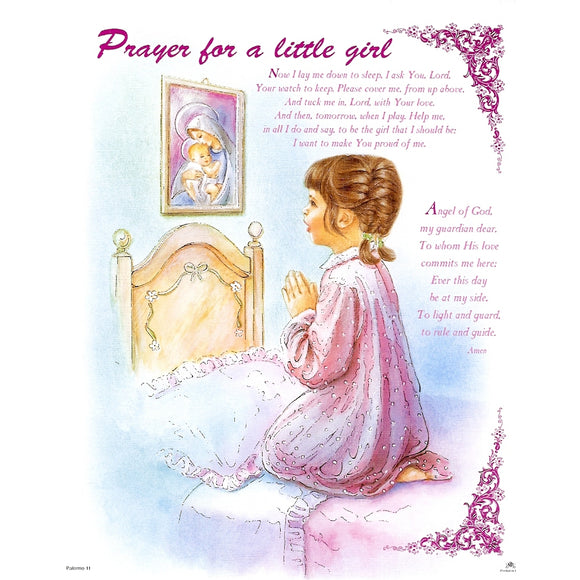 Prayer for a Little Girl 8x10 Carded Print
