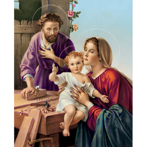 Holy Family & St. Joseph the Carpenter 8x10 Carded Print