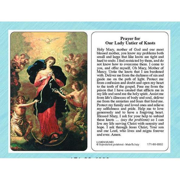 Our Lady Untier of Knots Prayer Card