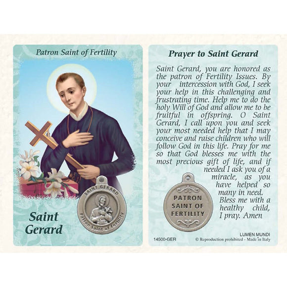 St. Gerard Medal Prayercard