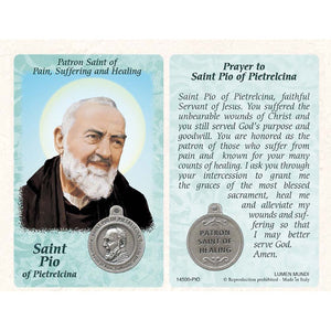 St. Padre Pio Healing Medal Prayercard