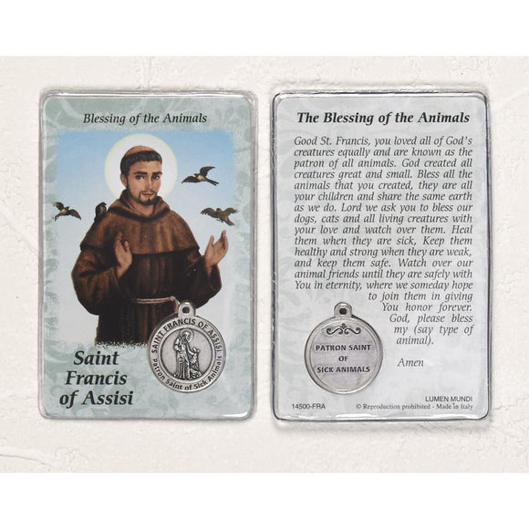 St. Francis Healing Prayercard with Medal