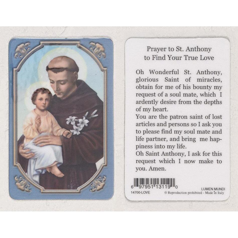 Saint Anthony - Prayer to Find Your True Love – The Catholic Gift Store