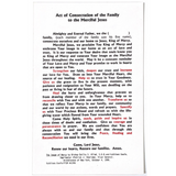 Act of Consecration of the Family to the Merciful Jesus Card