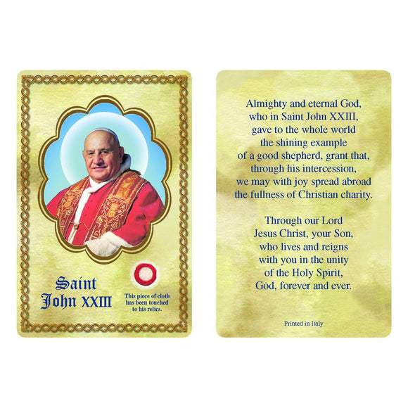 St. John XXIII Relic Card