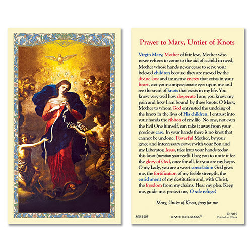 Prayer to Mary, Untier of Knots