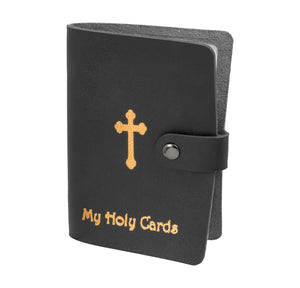 Leatherette Holy Card Holder (Assorted Colors)