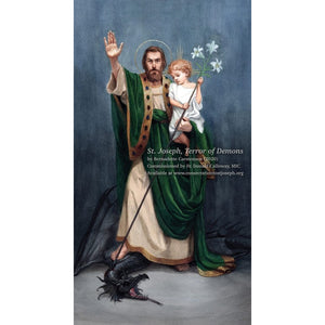 Saint Joseph Terror of Demons Prayer Card