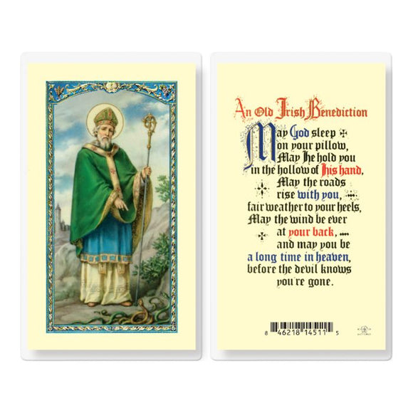 Saint Patrick An Irish Benediction Prayer Card