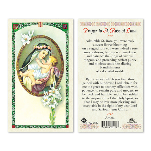 Prayer to St Rose Of Lima - English