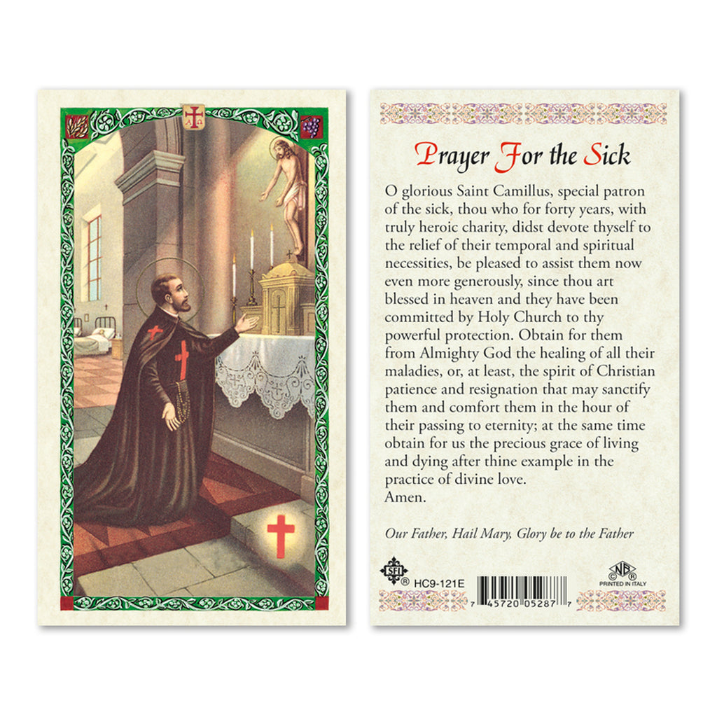 St Camillus Prayer for the Sick The Catholic Gift Store