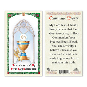 Chalice First Communion Prayercard