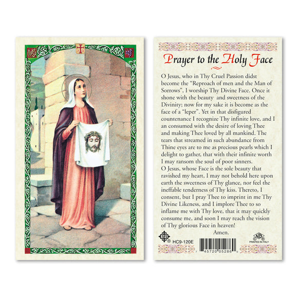 Saint Veronica Holy Face Prayercard
