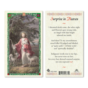 Surprise in Heaven Prayercard