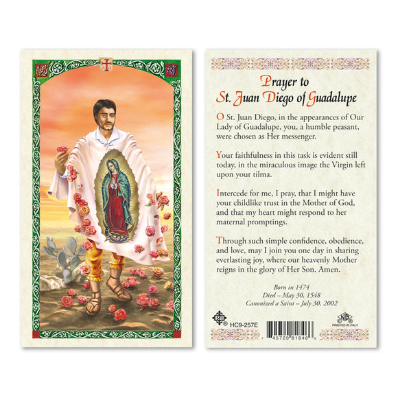 Prayer to St Juan Diego of Guadalupe - English