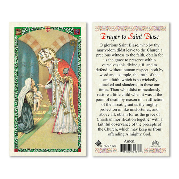 Prayer to St Blase - English