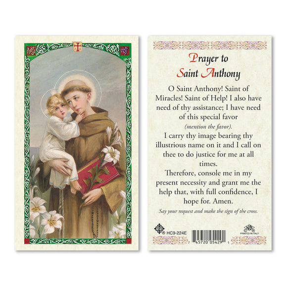 Prayer to St Anthony - English