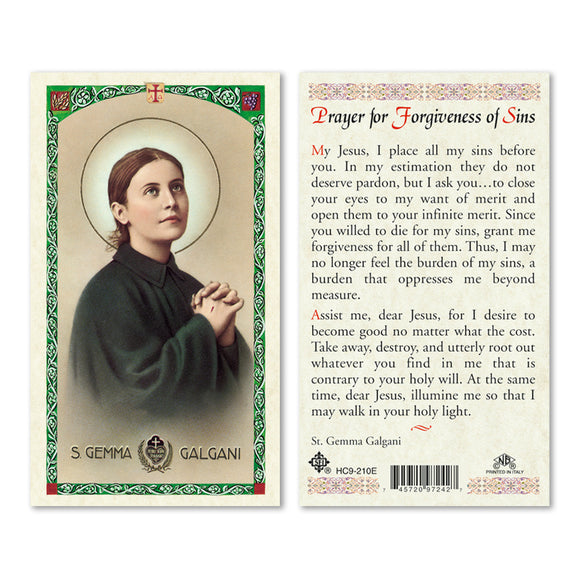 Prayer for Forgiveness of Sins by St Gemma Galgani