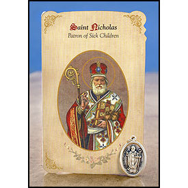 St. Nicholas (Sick Children) Healing Medal Holy Card