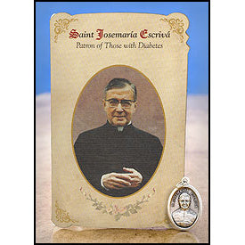 St. Josemaria Escriva (Diabetes) Healing Medal Holy Card