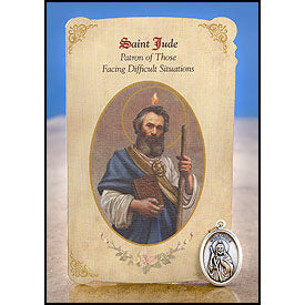 St. Jude (Difficult Situations) Healing Medal Holy Card